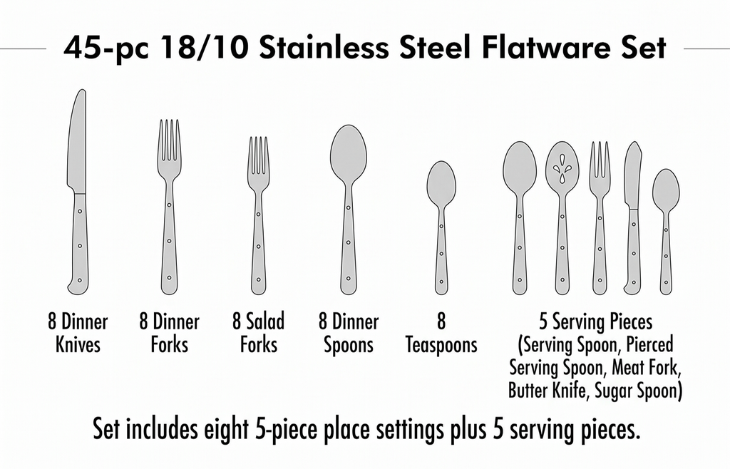 ZWILLING Porterhouse 45-pc 18/10 Stainless Steel Flatware Set