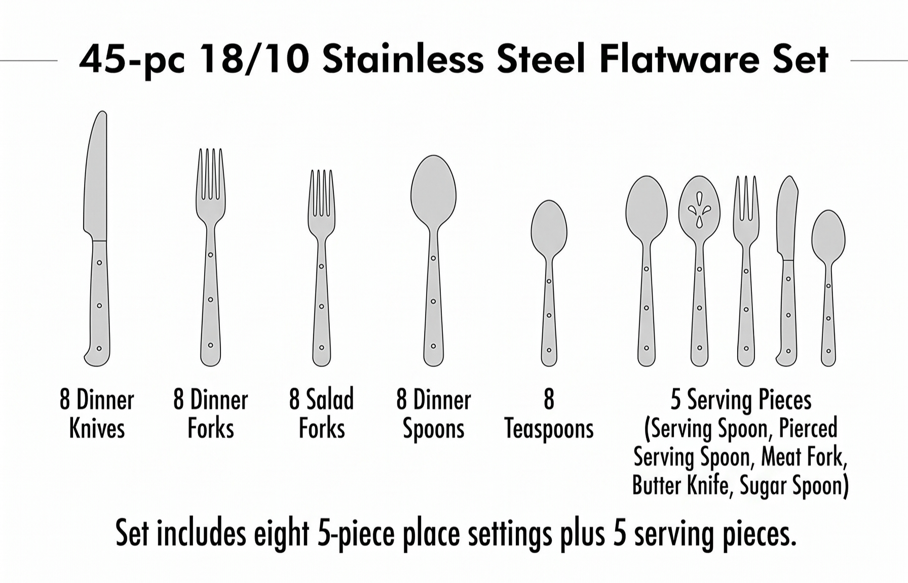 ZWILLING Porterhouse 45-pc 18/10 Stainless Steel Flatware Set