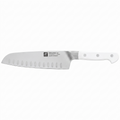 ZWILLING Pro Le Blanc 7-inch Slim Hollow Edge Santoku Knife