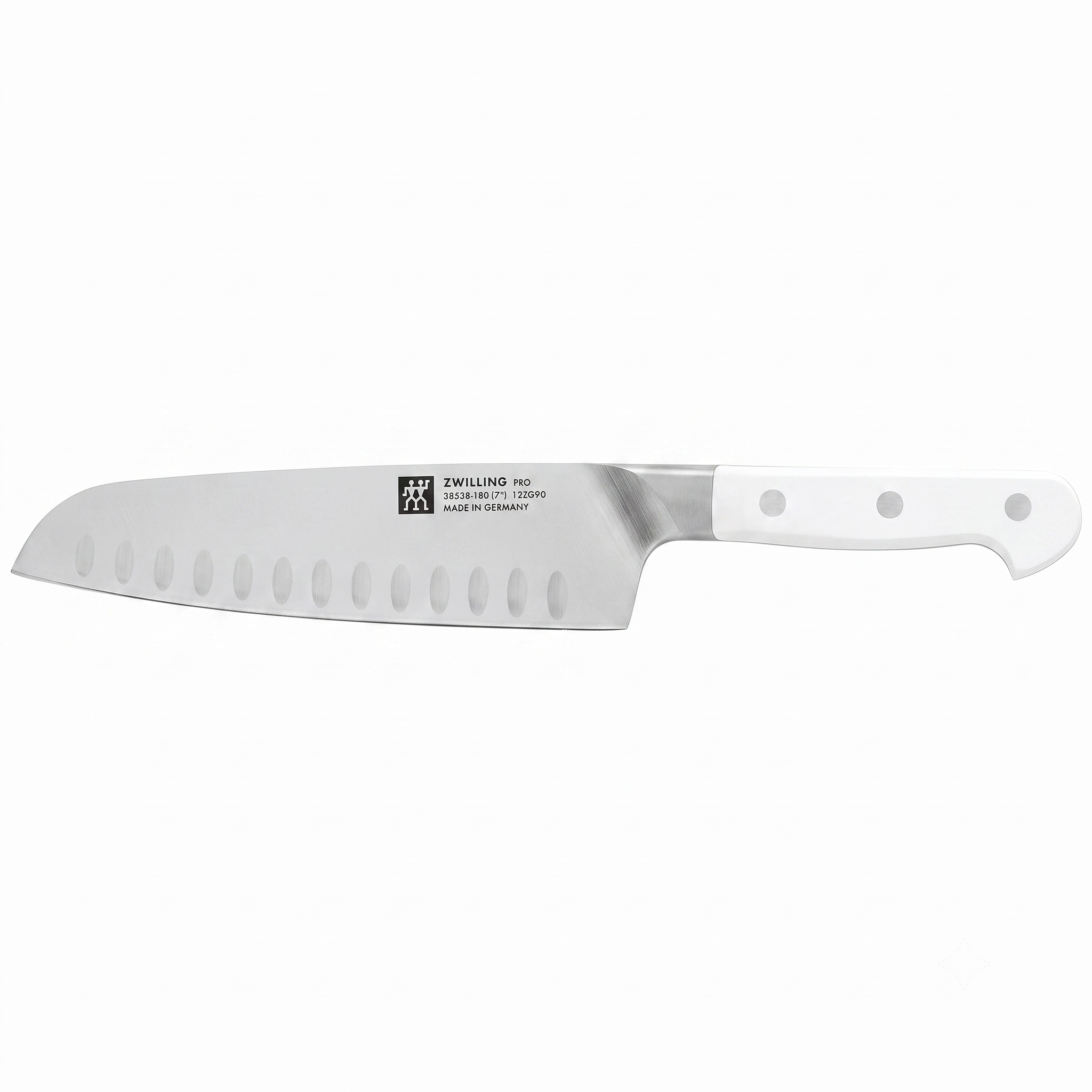 ZWILLING Pro Le Blanc 7-inch Slim Hollow Edge Santoku Knife