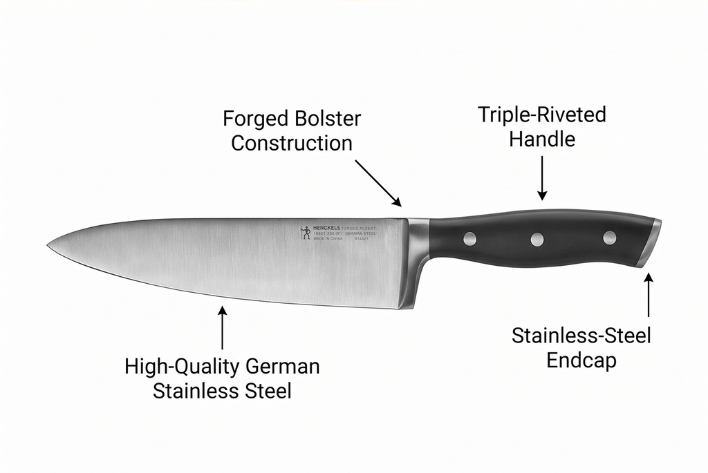 Henckels Forged Accent 8-inch Chef's Knife, Black