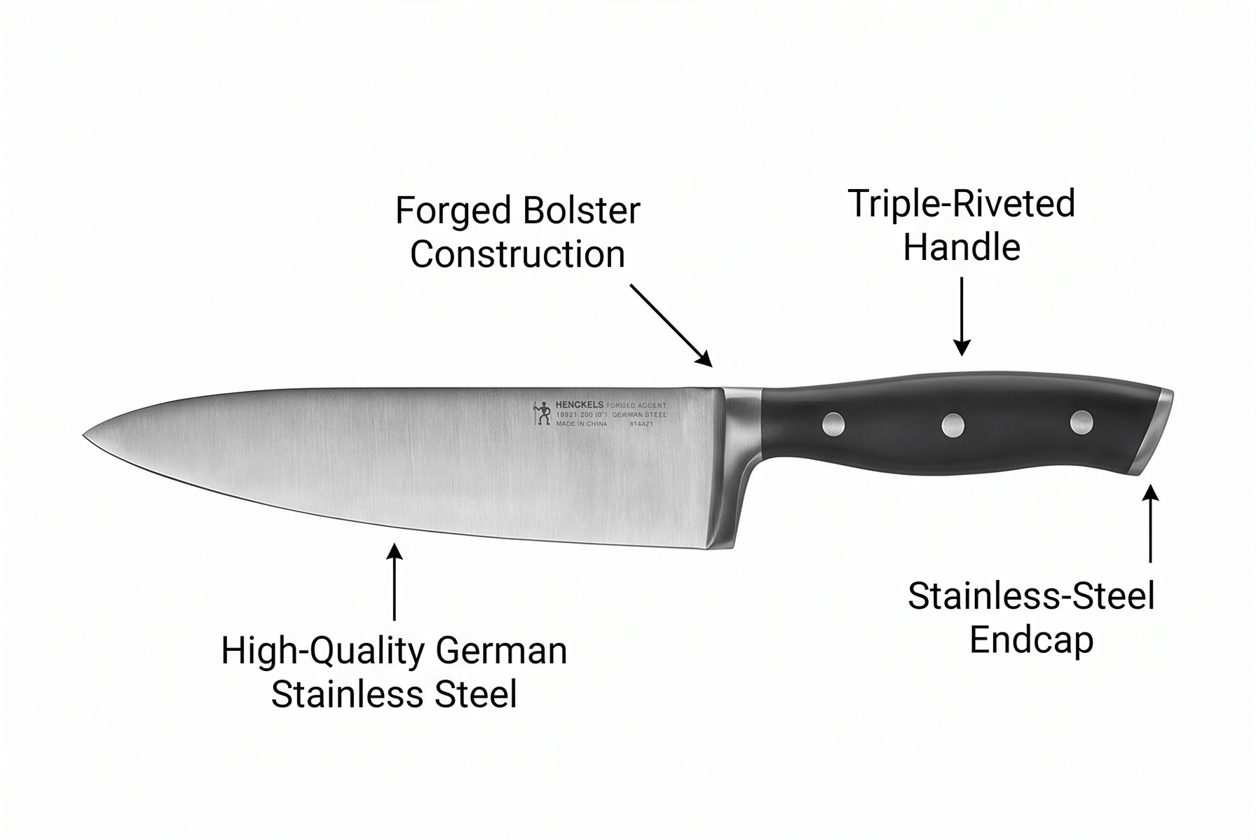 Henckels Forged Accent 8-inch Chef's Knife, Black