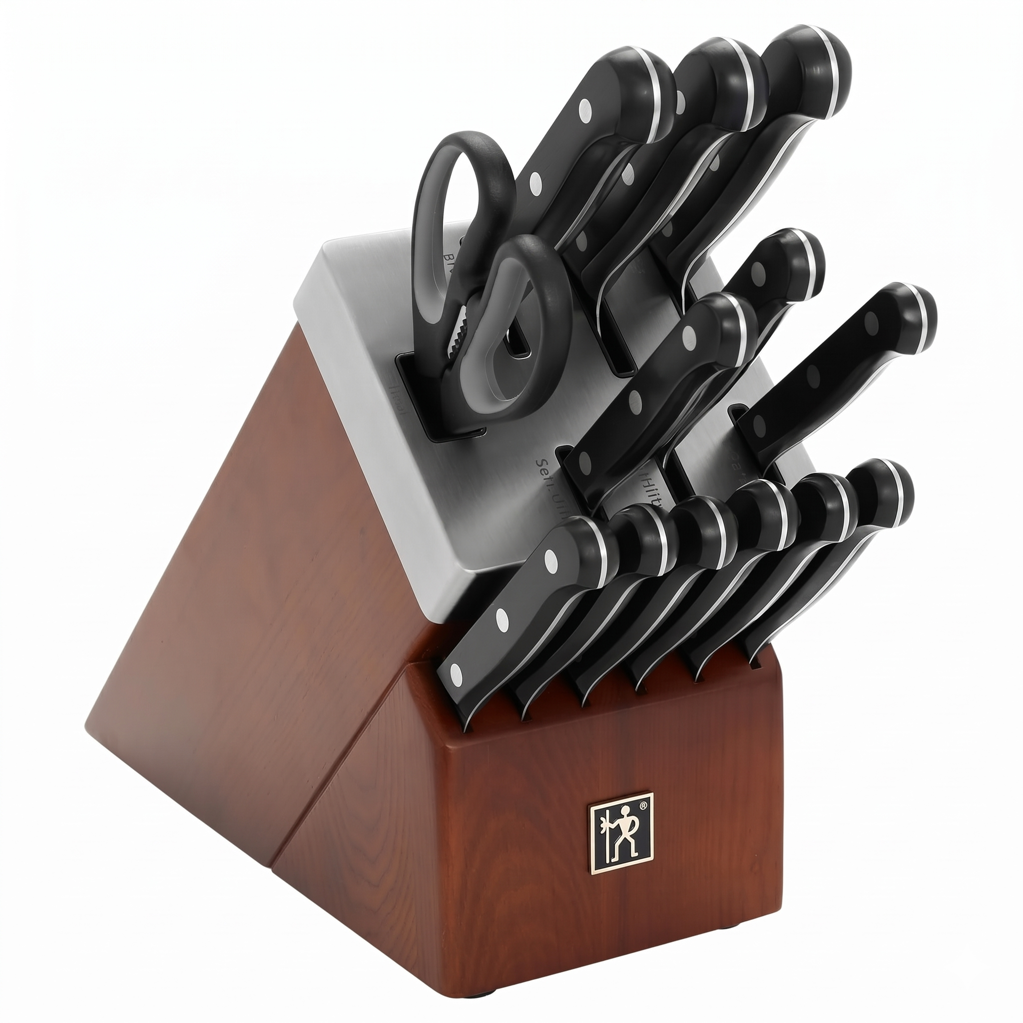HENCKELS Solution Razor-Sharp 14-pc Self Sharpening Knife Block Set, Chef Knife, Bread Knife, Steak Knife, German Engineered Informed by 100+ Years of Mastery
