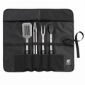 ZWILLING BBQ+, 5-pc Grill Tool Set, Grill Spatula, Grill Tongs, Grill Fork, Basting Brush, Chef's Wrap, Made from Durable and Corrosion-Resistant Stainless Steel, Travel Friendly, Easy-to-Clean