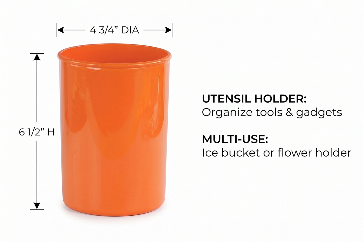 Calypso Basics by Reston Lloyd Plastic Utensil Holder, Orange