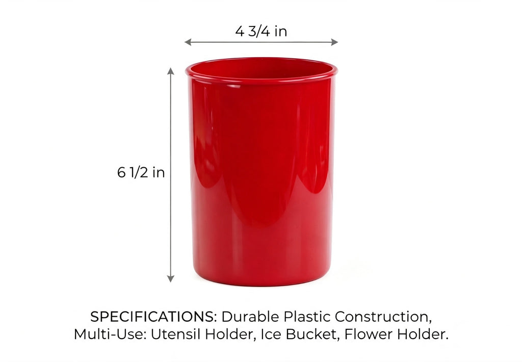 Calypso Basics by Reston Lloyd Plastic Utensil Holder, Red