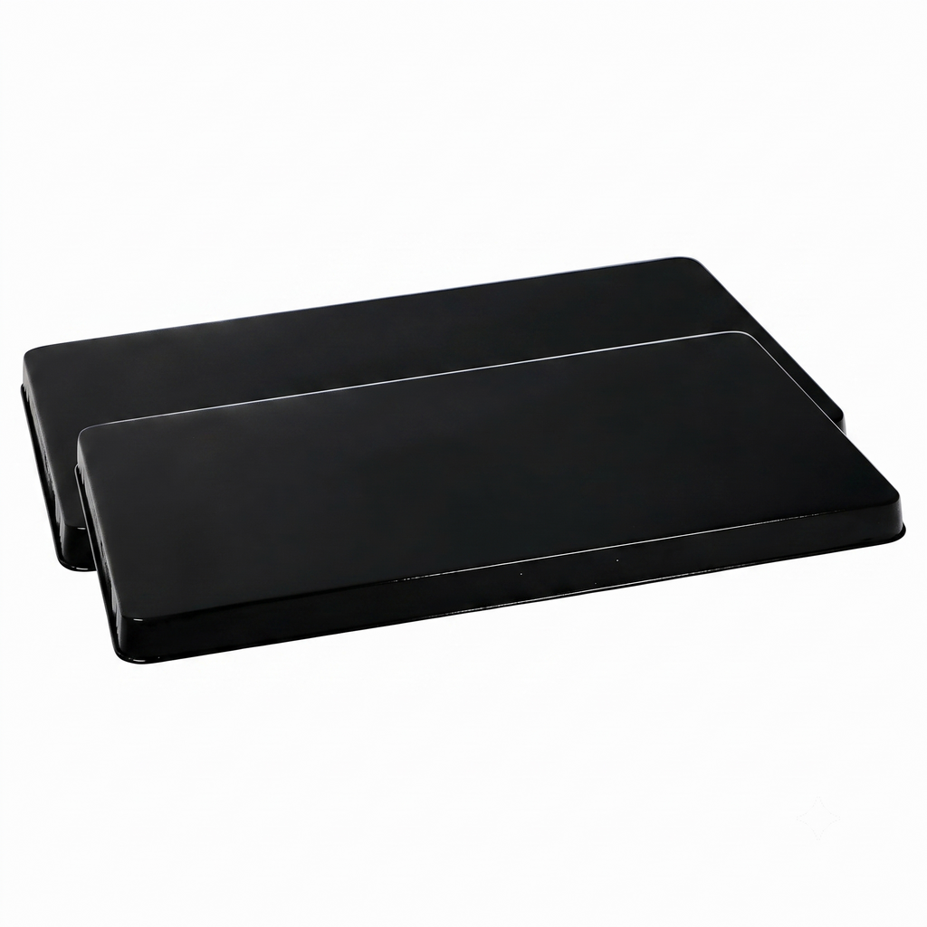 Reston Lloyd Rectangular Stove Burner Covers, Set of 2, Black