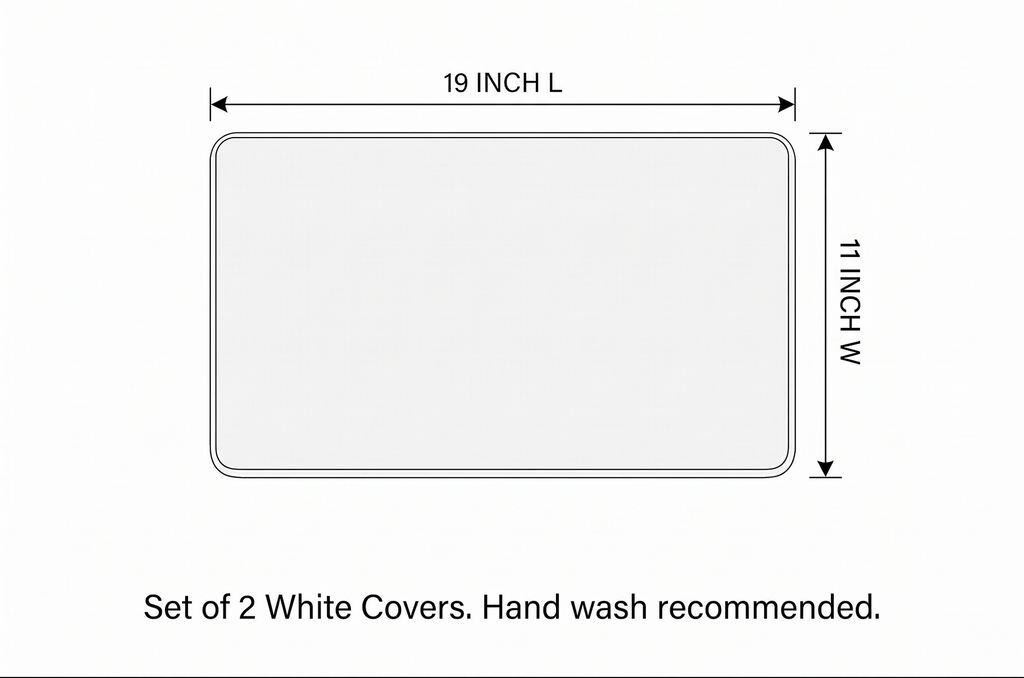Reston Lloyd Rectangular Stove Burner Covers, Set of 2, White