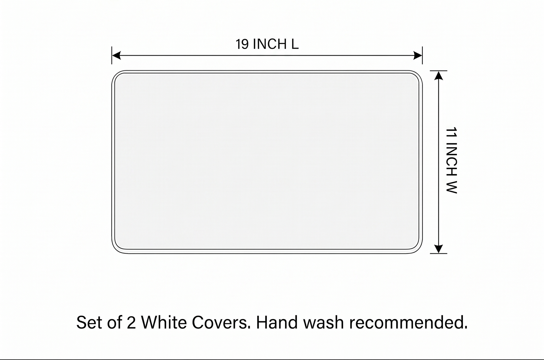 Reston Lloyd Rectangular Stove Burner Covers, Set of 2, White