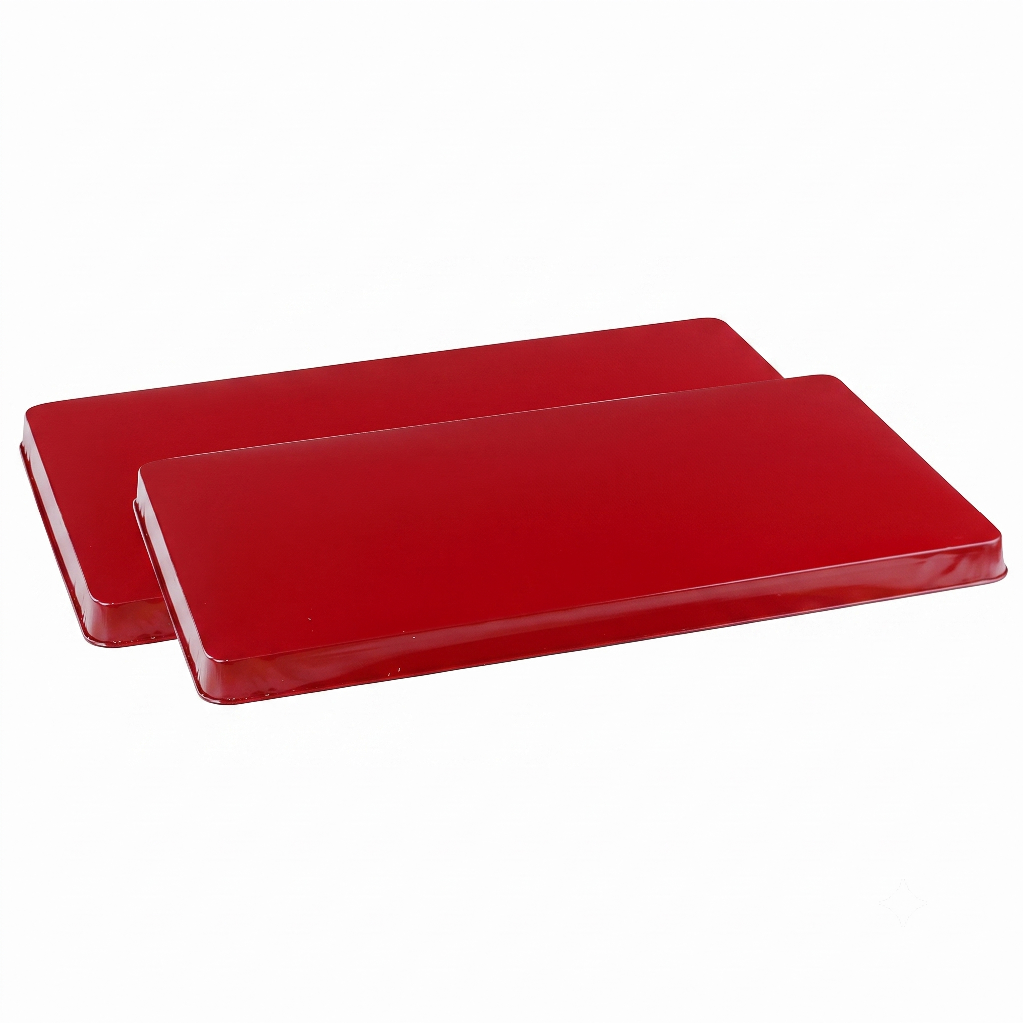 Reston Lloyd 2-Piece Rectangular Tin Burner Cover, 19.75-Inch by 11-Inch, Red