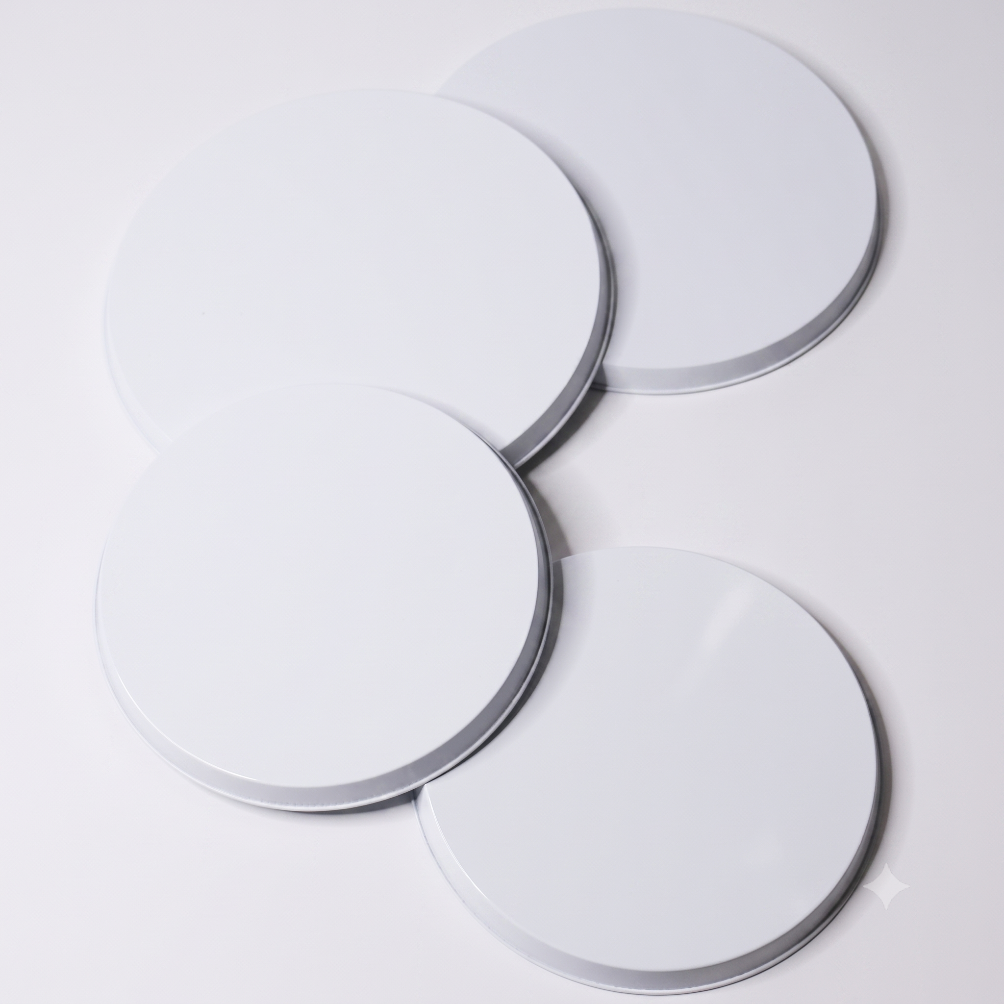 Reston Lloyd, Burner Covers For Electric Stovetop, Decorative Lightweight Tin Covers, Set of 4 (2-8 inch & 2-10 inch), Conceals Messy Drip Pans, White