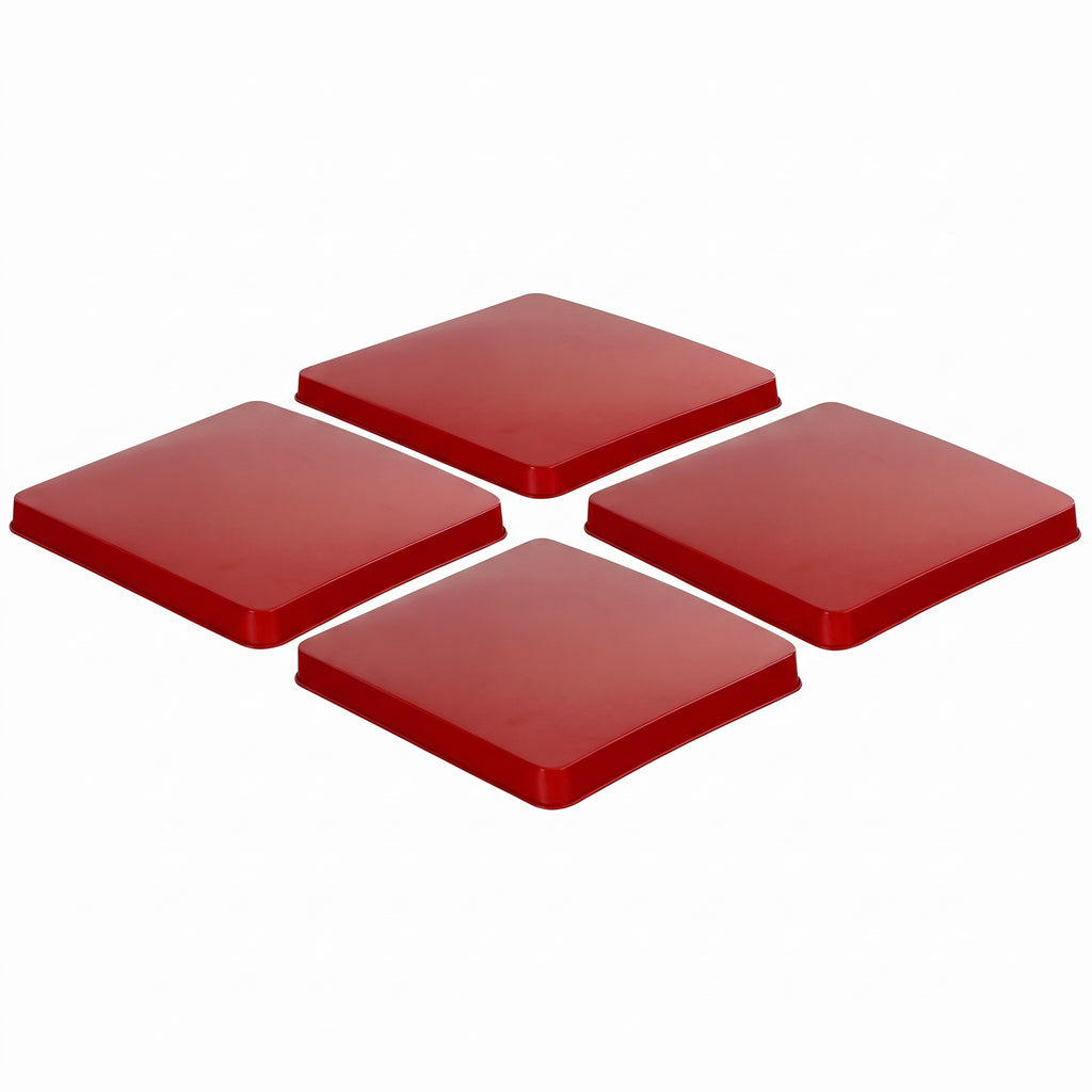 Reston Lloyd Square Gas Stove Burner Cover Set, Set of 4, Red