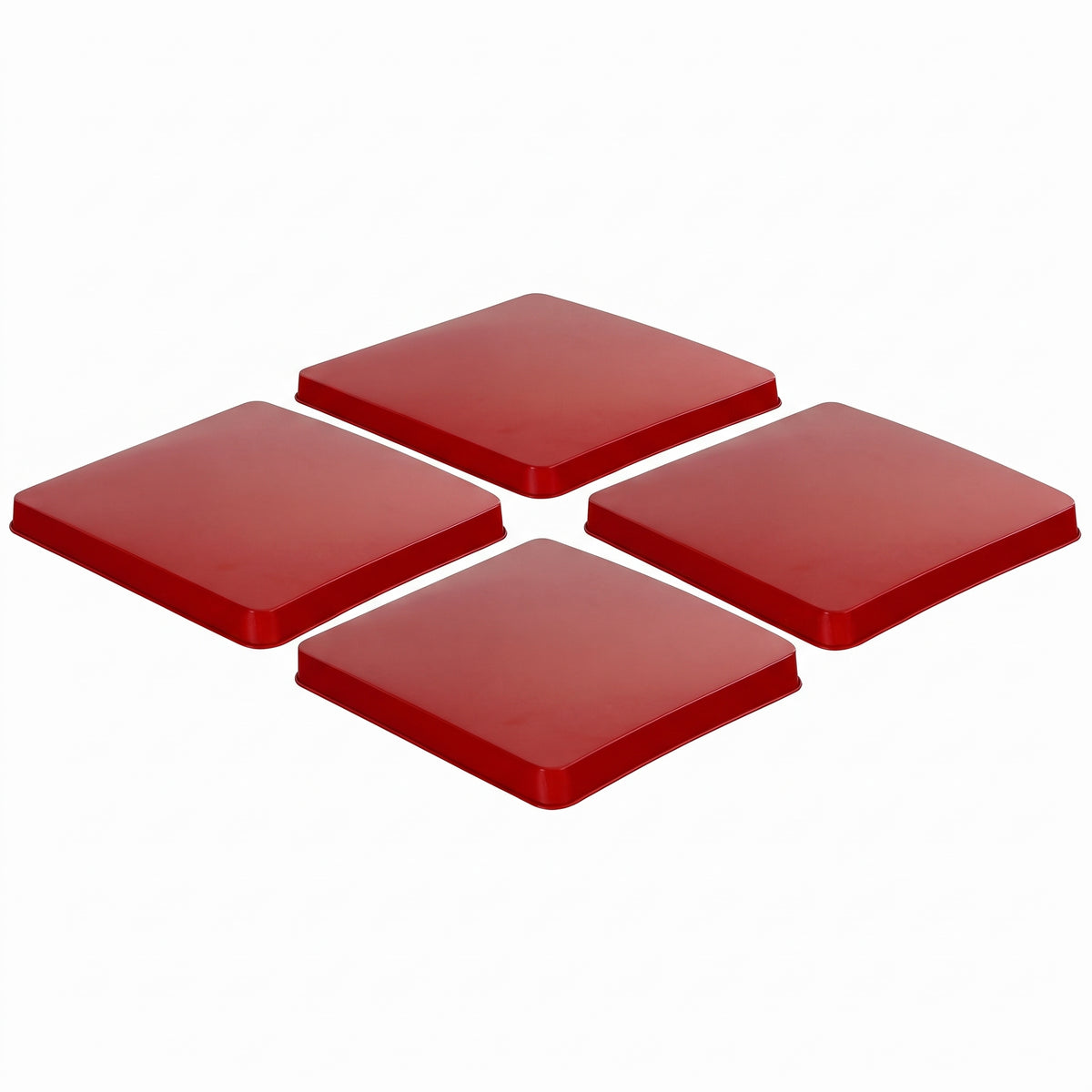 Reston Lloyd Square Gas Stove Burner Cover Set, Set of 4, Red