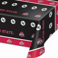 Creative Converting The Ohio State University Plastic Table Cover, 54"x108" -
