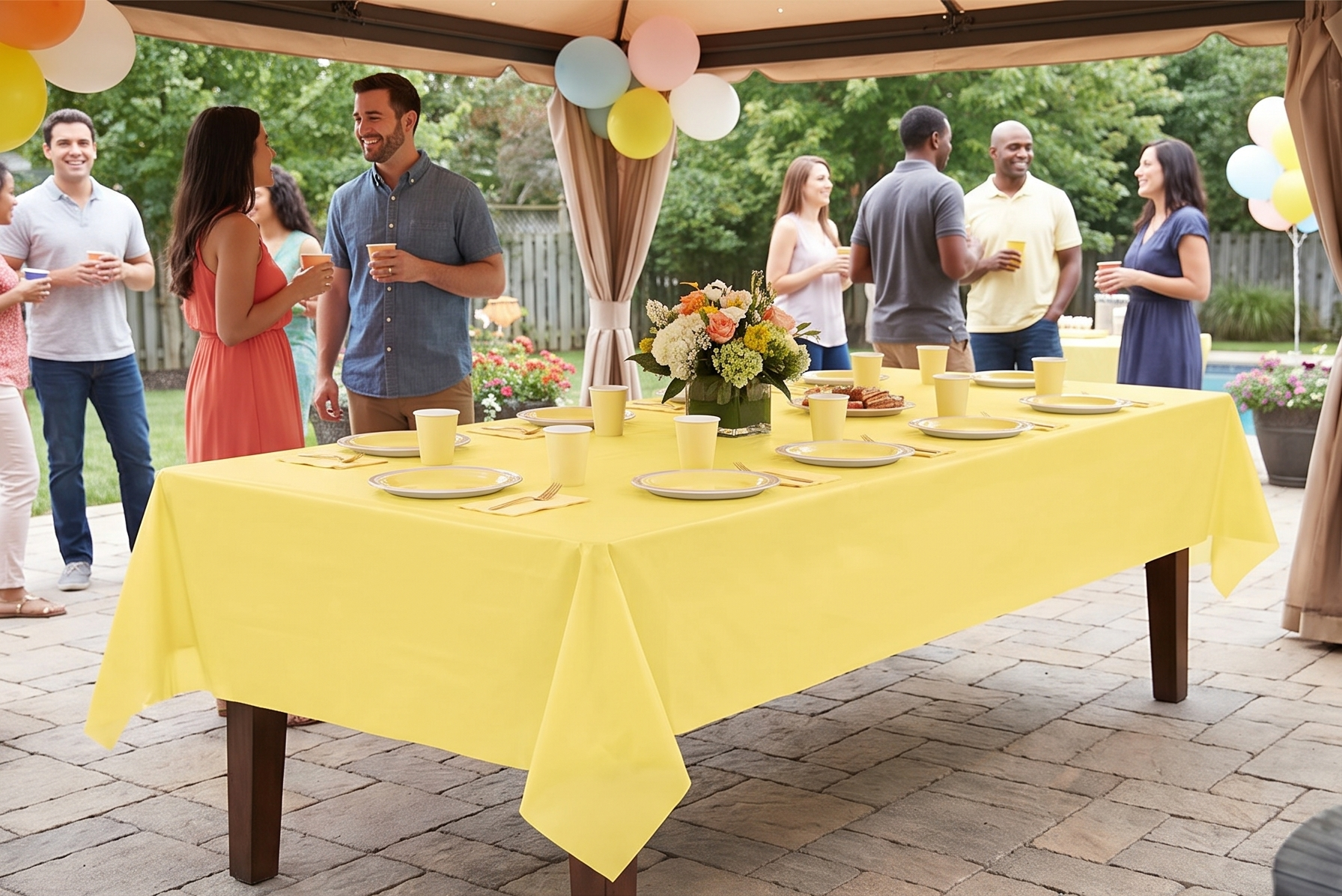 Creative Converting Roll Plastic Table Cover, 100-Feet, Mimosa -, 13014