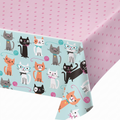 Creative Converting 329399 Cute Cats Plastic Tablecover - 1 Pc