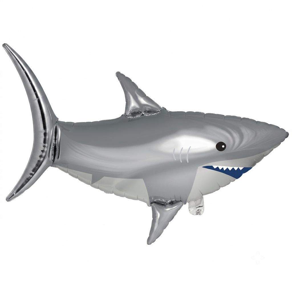 Shark Party Shaped Mylar Balloon, 1 ct