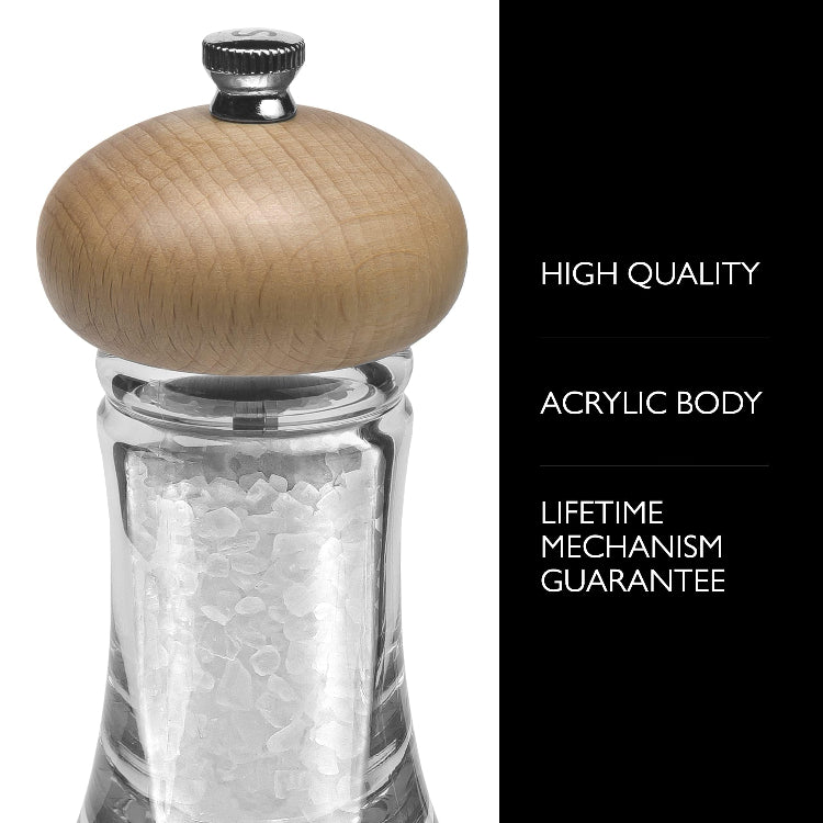 Cole & Mason Basic Woods Mill Gift Set - Adjustable Salt & Pepper Grinders - Refillable Spice Tools - Hand Wash Kitchen Tool - Wood