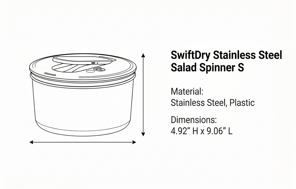 SwiftDry Stainless steel Salad Spinner S