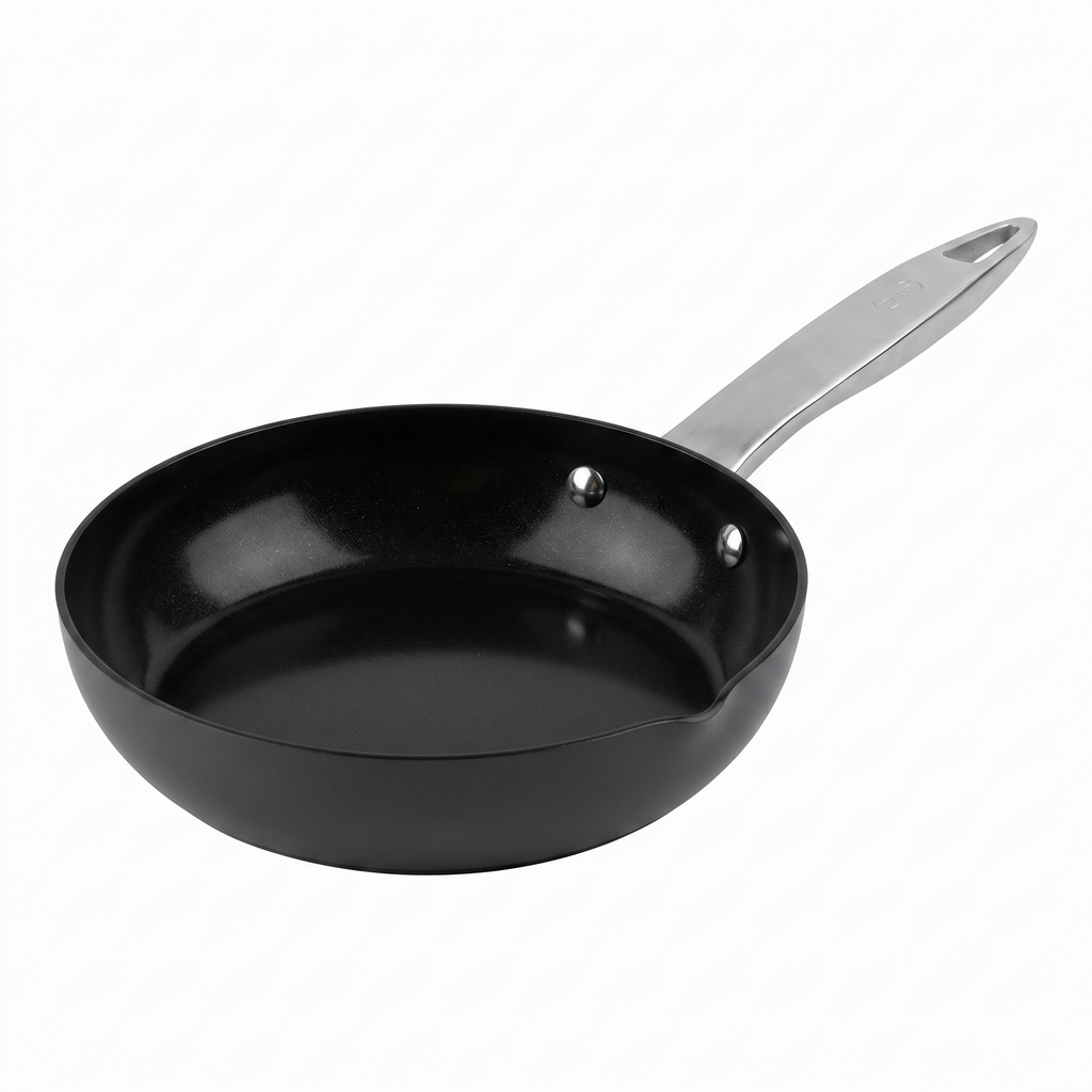 Zyliss Ultimate Pro Ceramic Fry Pan - Aluminium Fry Pan with a Stainless Steel Base & Ceramic Non-Stick Coating - Durable, Everyday-Use - Dishwasher-Safe Kitchen Essential - 8"