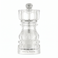 Cole & Mason London Refillable Spice Mill - Kitchen & Home Accessory - Salt and Pepper Grinder Set with Ceramic and Carbon Steel Mechanism - 5", Acrylic