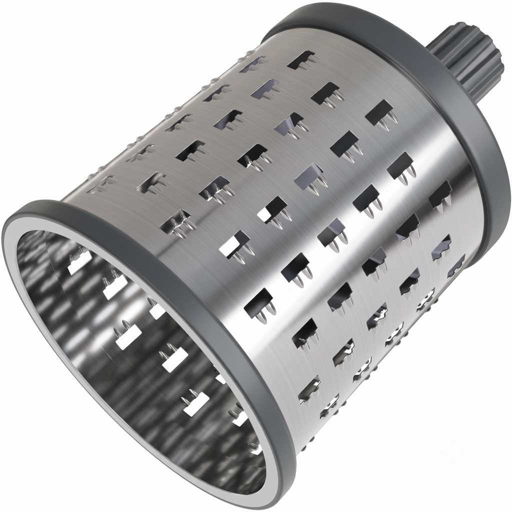 Zyliss E900059 Universal Drum Grater, Stainless Steel, Grating Apples, Cereals, Granola, for Use with Zyliss Rotary Cheese Grater, 5 Year Guarantee