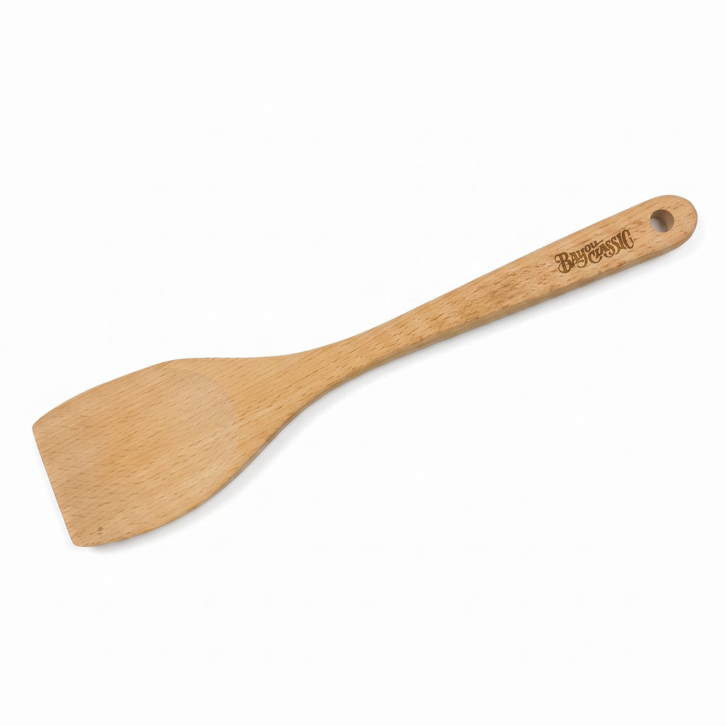 Bayou Classic 1090 12-in Bayou Wooden Roux Spoon Made from Beech Wood Perfect Complement to Bayou Cast Iron Dutch Ovens and Stockpots Ideal for Shrimp Creole Gumbo and Etouffee