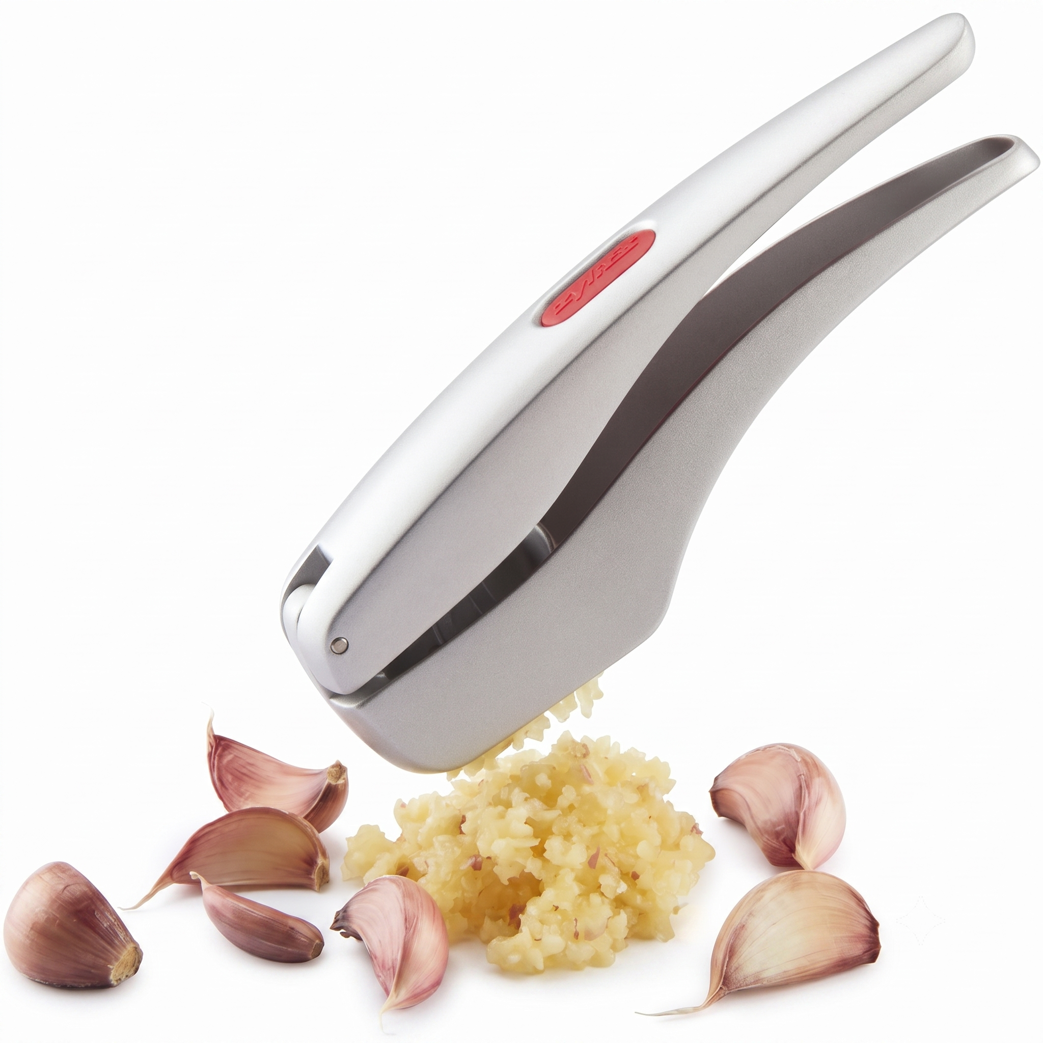 Zyliss Susi 3 Garlic Press - Aluminium Press with Built-In Cleaning Tool - Garlic Crusher, Mincer & Peeler for Unpeeled Cloves