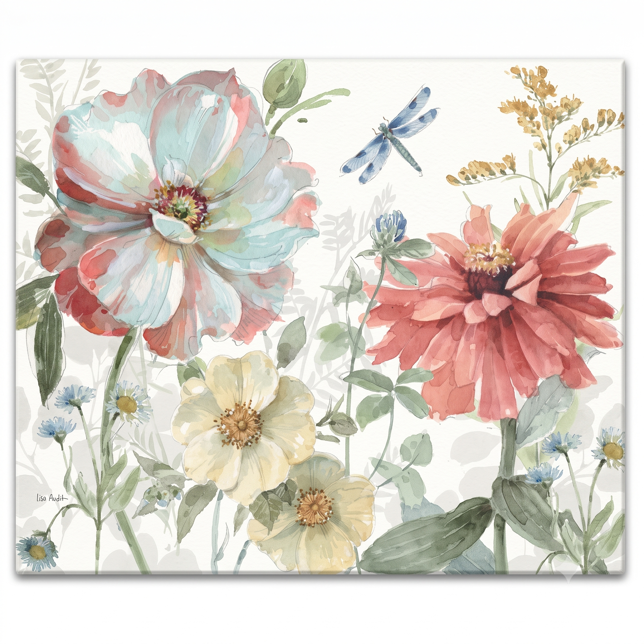 CounterArt Spring Meadow 3mm Tempered Glass Cutting Board Manufactured in the USA Serving Board Charcuterie Board