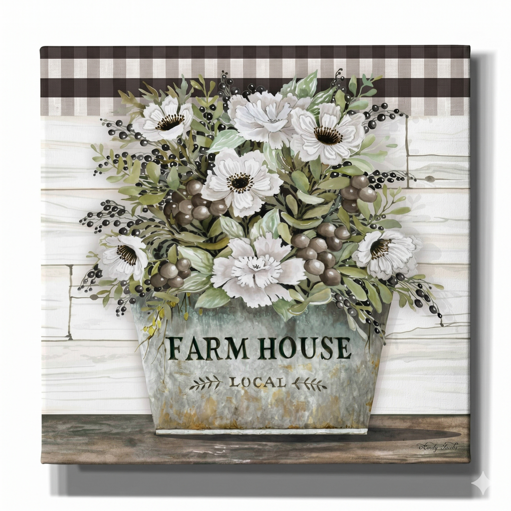 CounterArt Vintage Farmhouse 3mm Tempered Glass Cutting Board Serving Board Charcuterie Board 12" x 15"