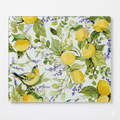 CounterArt Watercolor Lemons 3mm Tempered Glass Cutting Board Serving Board Charcuterie Board 12" x 15"