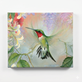 Ruby Hummingbird Natures Gift of Feathers Tempered Glass Large Cutting Board by Highland Graphics