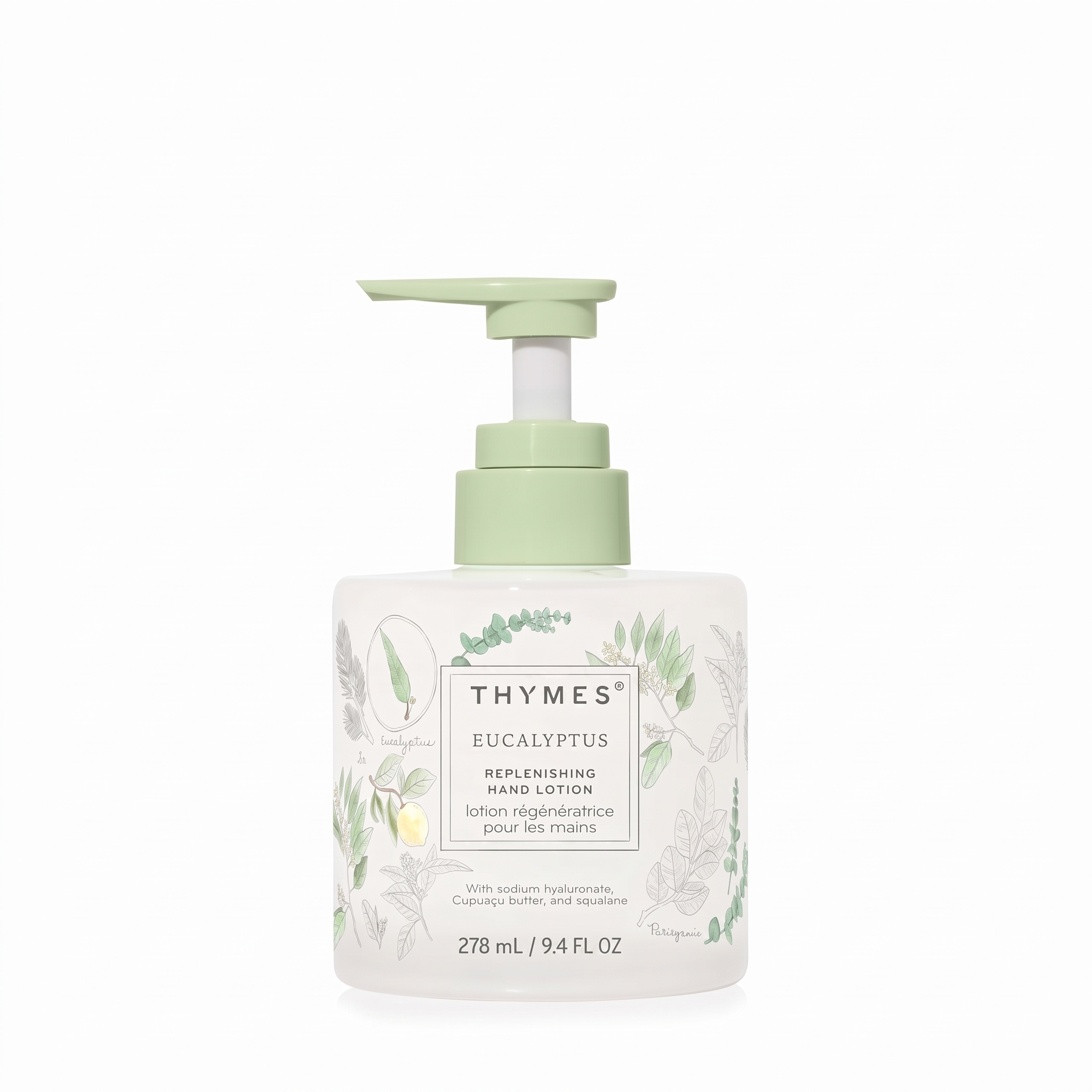 Thymes Replenishing Hand Lotion for Dry Skin - Daily Moisturizer Helps Reduce Dryness - Hand Lotion for Women & Men Formulated with Sodium Hyaluronate & Squalane (Eucalyptus, 9.4 fl oz)