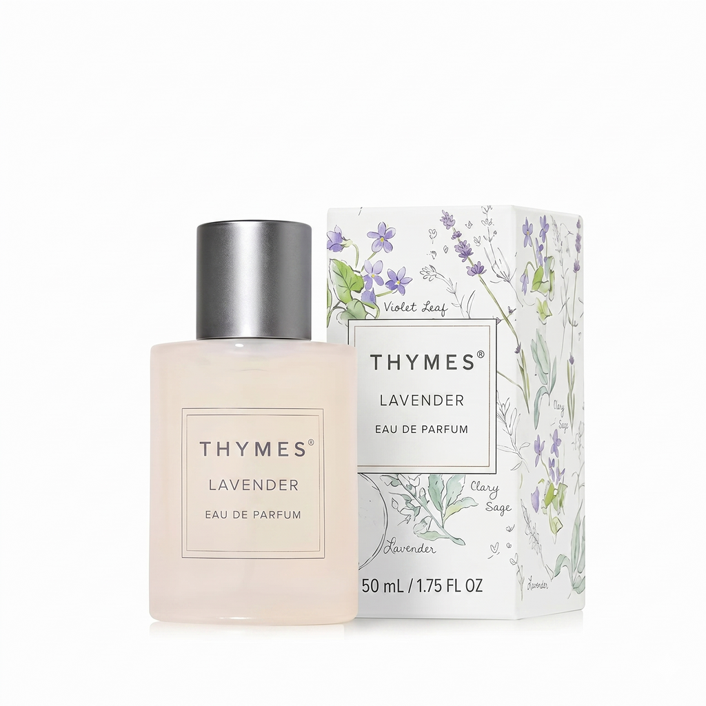 Thymes Eau De Parfum - Scented Perfumes for Women - Women's Fragrances with Notes of Velvety Lavender, Warm Rosewood, Fresh Clary Sage, & Earthy Violet (Lavender, 1.75 fl oz)