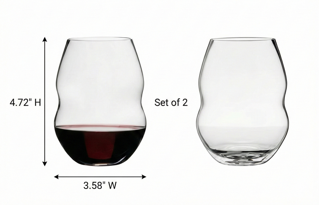 Riedel Swirl Red Wine Glasses, Set of 2