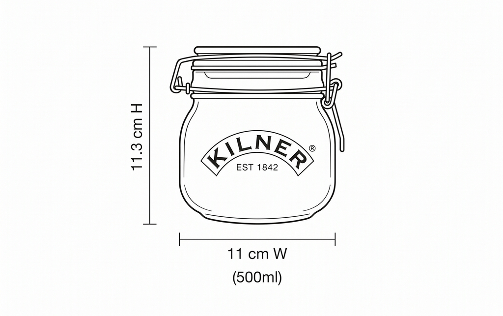 Kilner Round Swing Top Glass Jar | 17 oz