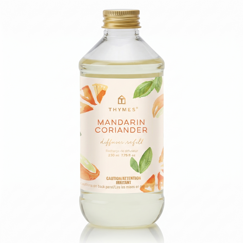 Thymes Mandarin Coriander Reed Diffuser Oil - Room Fragrance Oil - Flameless Home Fragrance7.75 Fl Oz