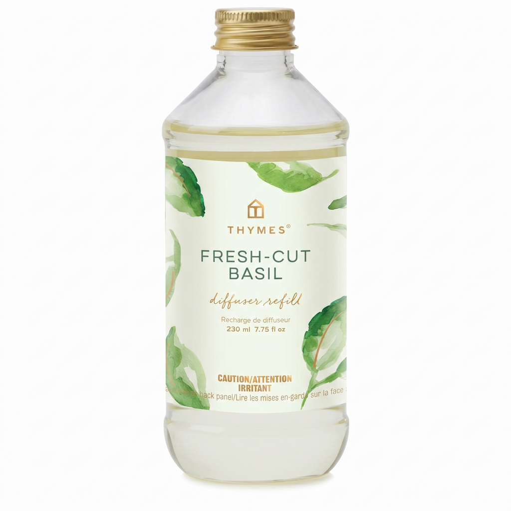 Thymes Reed Diffuser Oil - Fresh-Cut Basil - 7.75 Fl Oz
