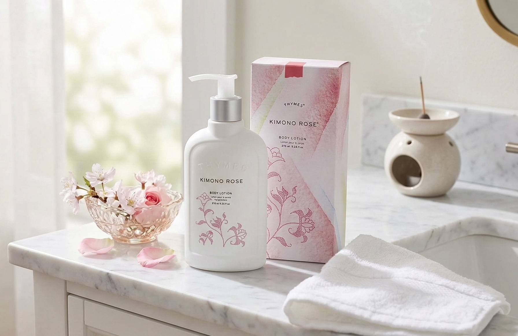 Thymes Body Lotion - 9.25 Fl Oz - Kimono Rose