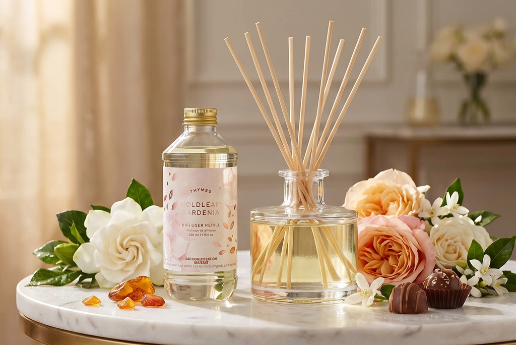 Thymes Reed Diffuser Oil - 7.75 Fl Oz - Goldleaf Gardenia