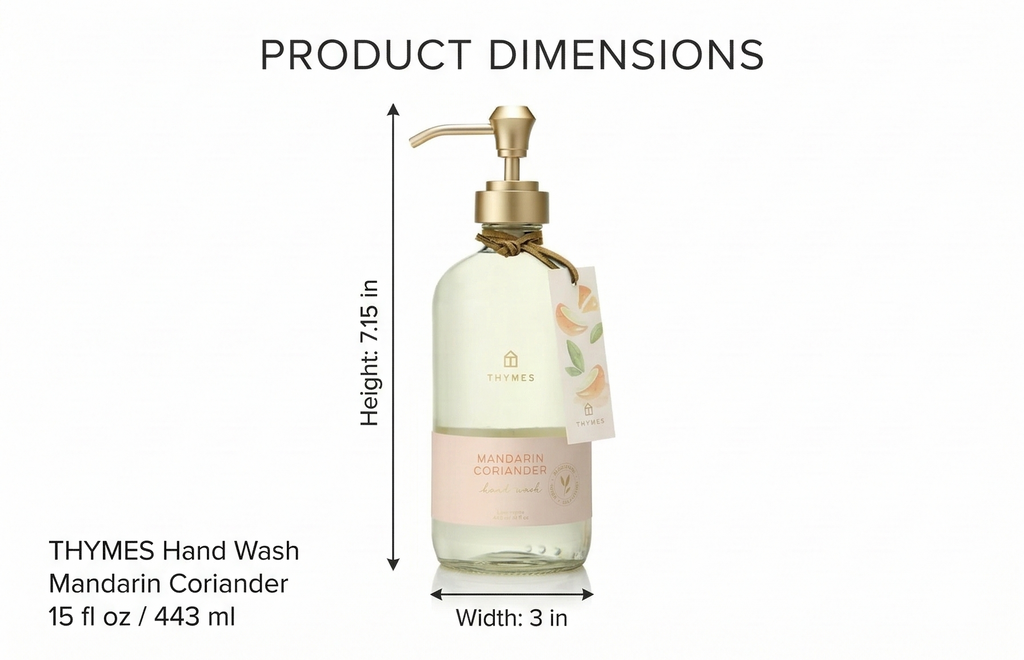 Thymes Hand Wash - 15 Fl Oz - Mandarin Coriander