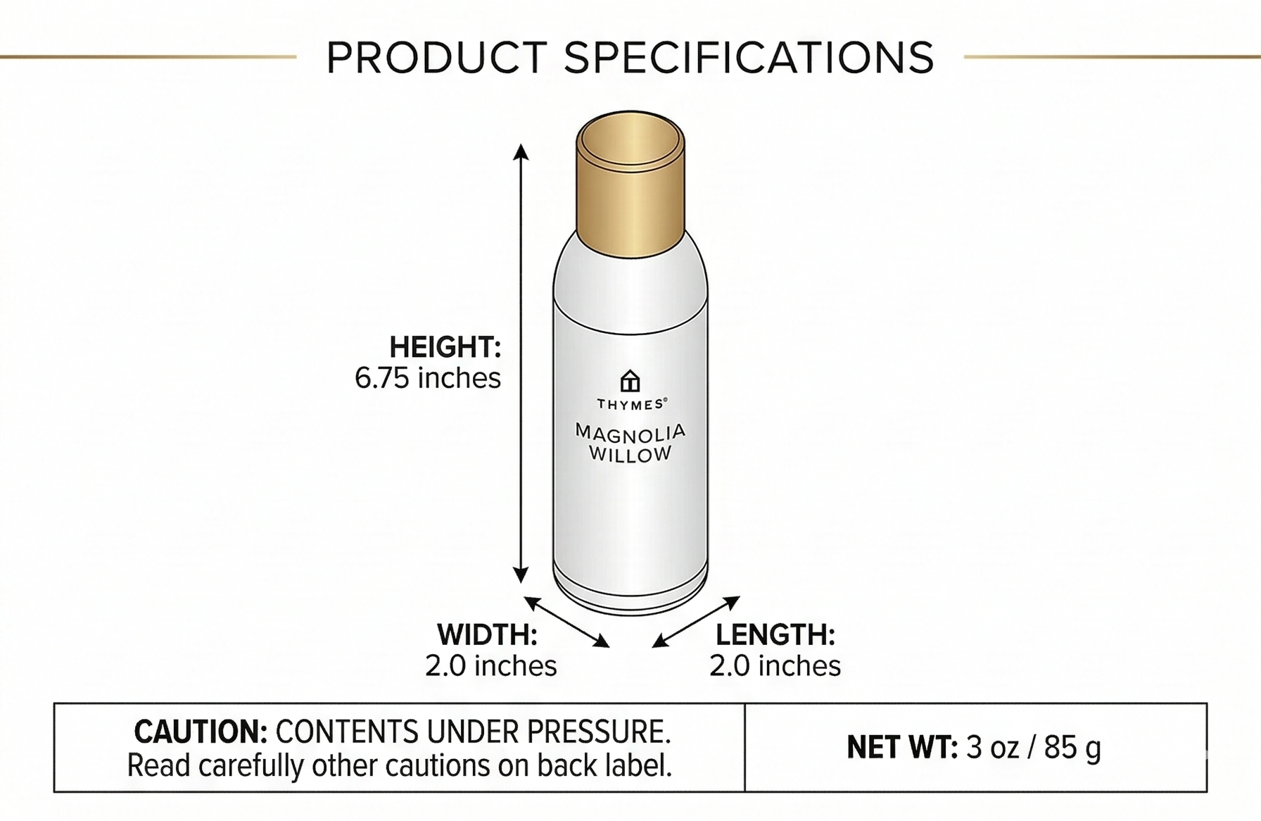Thymes Home Fragrance Mist – Room Air Fresheners for Home Long Lasting – Air Freshener Spray – Premium Home Fragrance – Airy Notes of Willow, Magnolia, Mandarin & Jasmine (Magnolia Willow, 3 oz)