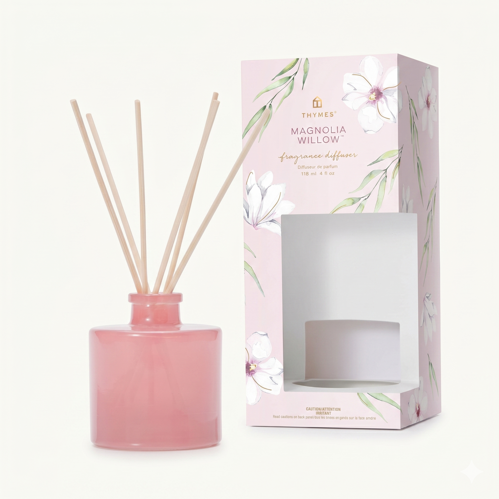 Thymes Petite Reed Diffuser - Magnolia Willow - 4.0 Fl Oz