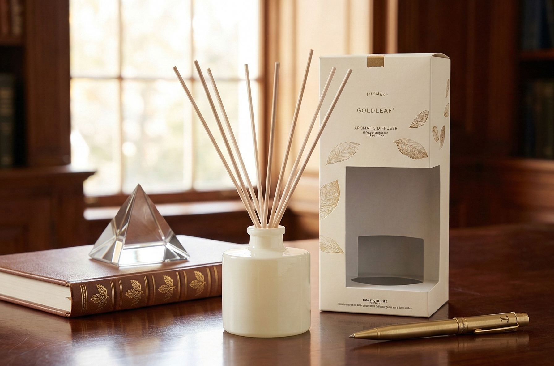 Thymes Petite Diffuser - 4 Fl Oz - Goldleaf