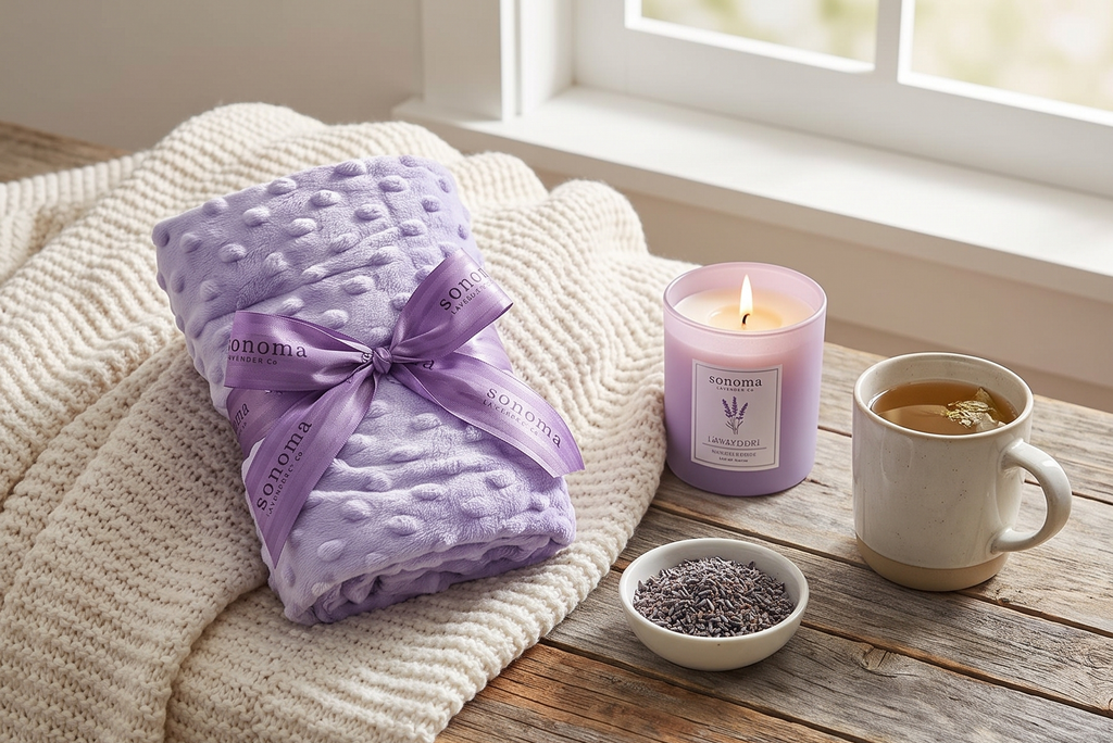 Sonoma Lavender Spa Heat Wrap for Neck, Shoulders and Lower Back, Microwaveable Lavender Aromatherapy Heating Pad, Removable and Washable Covers, Stress and Pain Relief (9" x 26", Lilac Dot)
