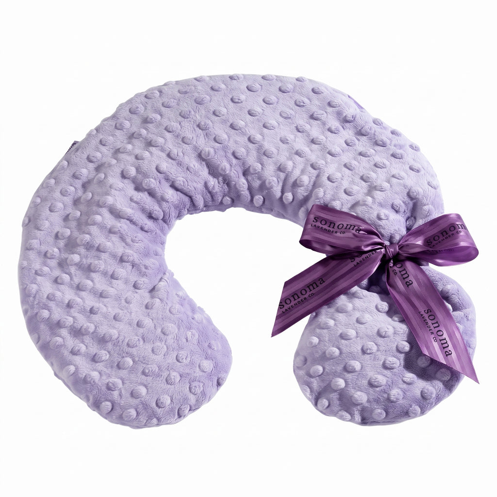 Sonoma Lavender Luxury Lavender Heatable/Chillable Neck Pillow, Microwaveable for Neck and Shoulders with Removable Washable Covers, Great for Relaxation and Pain Relief (Lilac Dot)