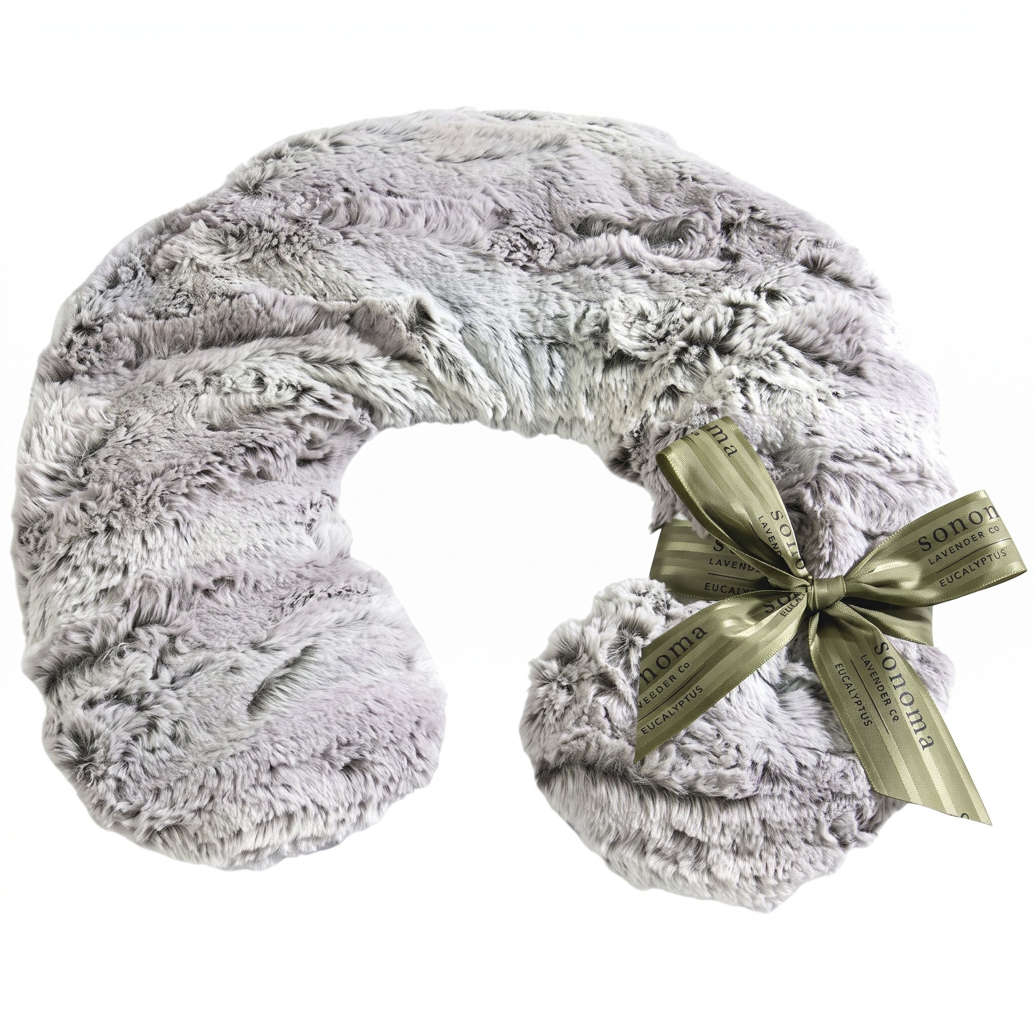 Luxury Eucalyptus Heatable/Chillable Neck Pillow by Sonoma Lavender, Microwaveable for Neck and Shoulders with Removable Washable Covers, Great for Relaxation and Relief (Eucalyptus, Silver Fox)