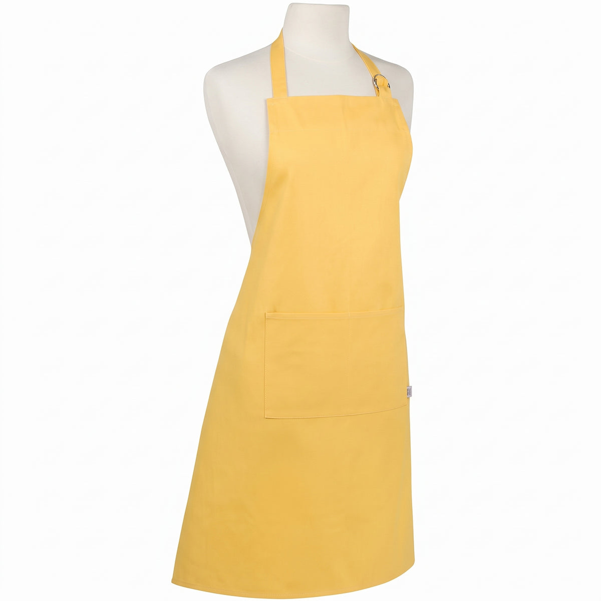 Now Designs Cotton Chef's Kitchen Apron, Solid Lemon Yellow 28 x 32 in