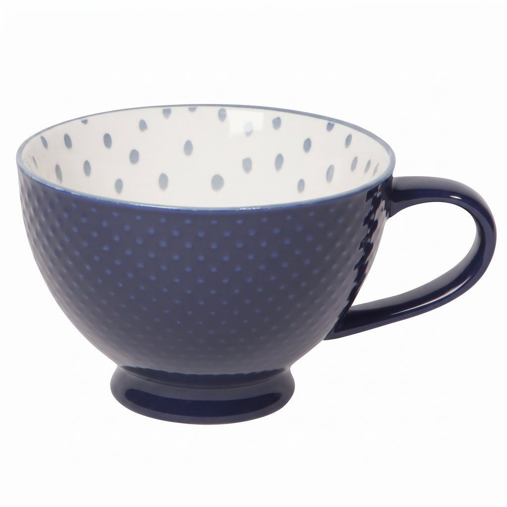 Now Designs14 oz Textured Latte Mug, Ink Blue