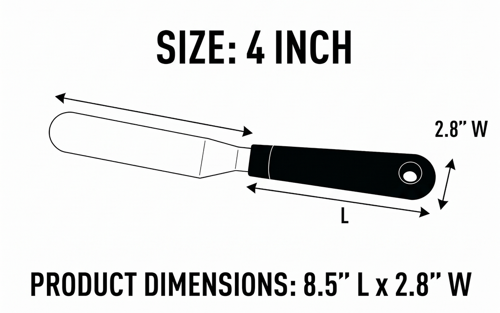 Fat Daddio's SPAT-4OS Stainless Steel Offset Spatula, 4 inch